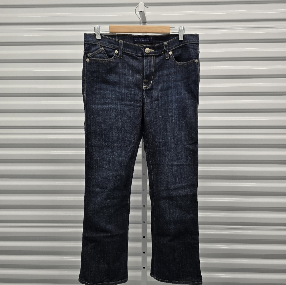 Rock & Republic Kasandra Women's Dark Wash Denim Jeans 14 Petite Short EUC